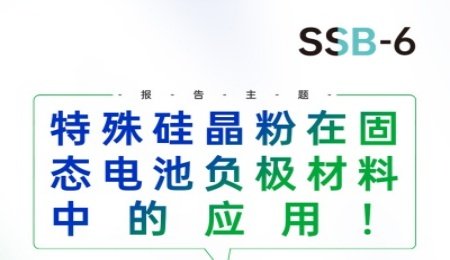 【會議報告】特殊硅晶粉在固態電池負極材料中的應用！